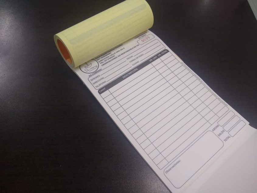 impresión talonarios